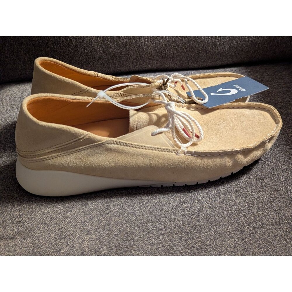 Olukai KaA Driver M Golden Sand Premium Suede Mens Loafers Size 10